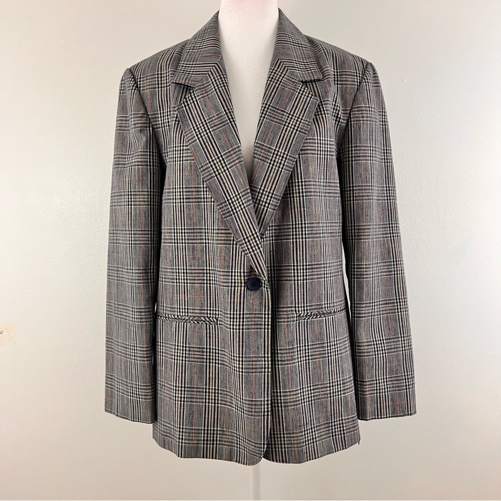 Vintage 1970s Pendleton plaid oversized blazer